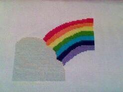 Cross stitch square for Dilly's quilt