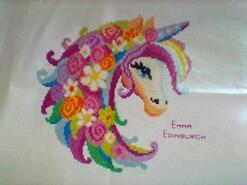 Cross stitch square for Amelia B's quilt