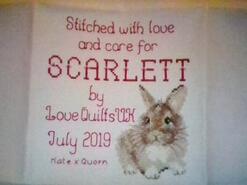 Cross stitch square for Scarlett C's quilt