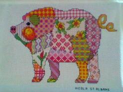Cross stitch square for Scarlett C's quilt