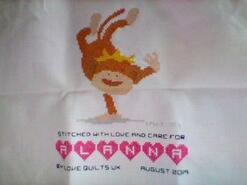 Cross stitch square for Alanna S's quilt