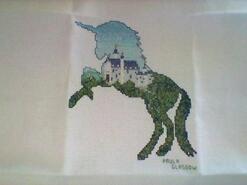 Cross stitch square for Ruby H's quilt