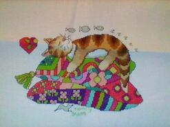 Cross stitch square for Evie P's quilt