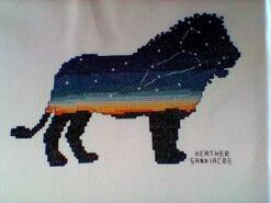 Cross stitch square for Leo S's quilt