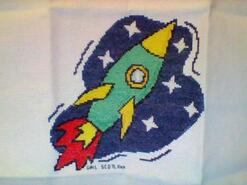Cross stitch square for Dylan J's quilt