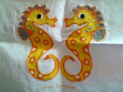 Cross stitch square for Ali N's quilt