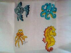Cross stitch square for Ali N's quilt