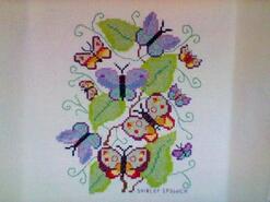 Cross stitch square for Elena-Rose's quilt