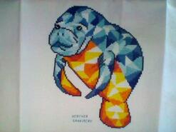 Cross stitch square for Oakley P's quilt