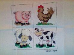 Cross stitch square for Freddie's quilt