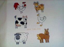 Cross stitch square for Freddie's quilt