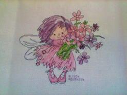 Cross stitch square for Prashna K's quilt