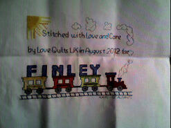 Cross stitch square for Finley G's quilt