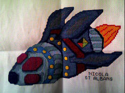 Cross stitch square for Leon's quilt
