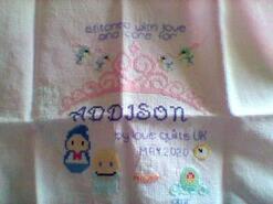 Cross stitch square for Addison B's quilt