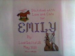 Cross stitch square for Emily S's quilt