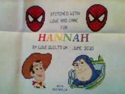 Cross stitch square for Hannah R's quilt
