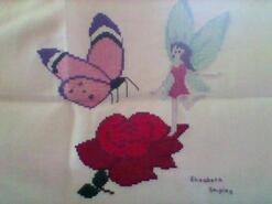 Cross stitch square for Ella-Rose E's quilt