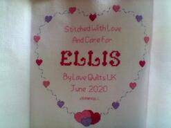 Cross stitch square for Ellis S's quilt