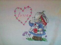 Cross stitch square for Olivia C's quilt