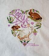 Cross stitch square for Olivia C's quilt