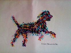 Cross stitch square for Isla L's quilt