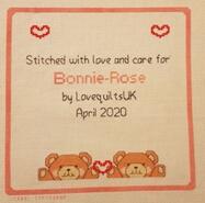 Cross stitch square for Bonnie-Rose's quilt