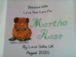 Cross stitch square for Martha-Rose's quilt