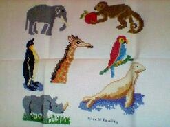 Cross stitch square for Martha-Rose's quilt