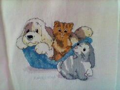 Cross stitch square for Martha-Rose's quilt