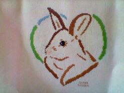 Cross stitch square for Martha-Rose's quilt
