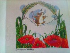 Cross stitch square for Martha-Rose's quilt
