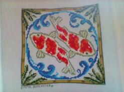 Cross stitch square for Oliver B's quilt