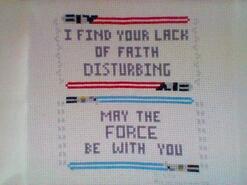 Cross stitch square for Lenny H's quilt