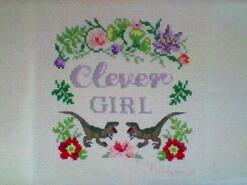Cross stitch square for Evie-Lilly G's quilt