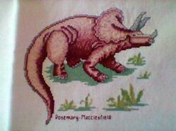 Cross stitch square for Evie-Lilly G's quilt