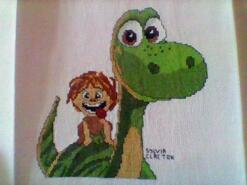 Cross stitch square for Evie-Lilly G's quilt
