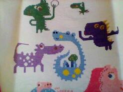 Cross stitch square for Evie-Lilly G's quilt