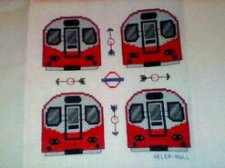 Cross stitch square for Kabir G's quilt