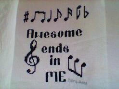 Cross stitch square for Charlie B's quilt