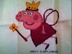 Cross stitch square for Mia F's quilt