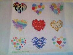 Cross stitch square for Edith W's quilt