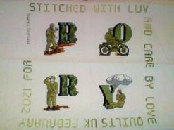 Cross stitch square for Rory B's quilt