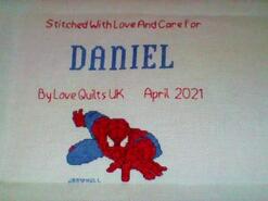 Cross stitch square for Daniel B's quilt