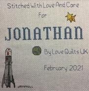 Cross stitch square for Jonathan J's quilt