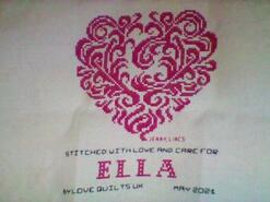 Cross stitch square for Ella Y's quilt