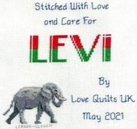 Cross stitch square for Levi L's quilt