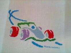 Cross stitch square for Levi L's quilt