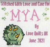 Cross stitch square for Mya W's quilt