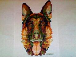 Cross stitch square for Boy's quilt